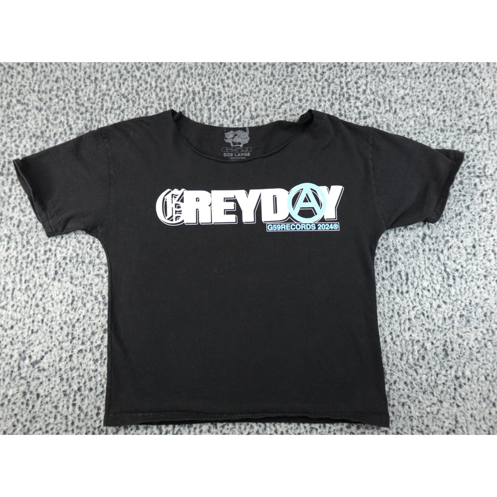 G59 Records Grey Day 2024 Tour‎ T-Shirt Unisex Large Black Cut Neckline Merch